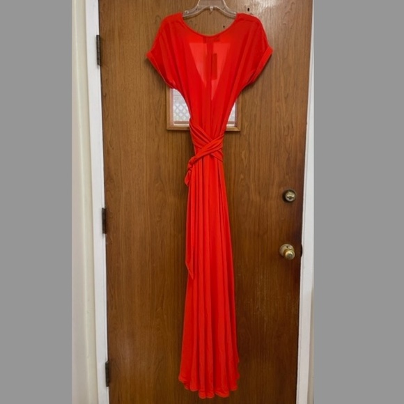 NWT MEGHAN LA Jasmine Maxi Wrap Dress Red READ - Picture 11 of 13